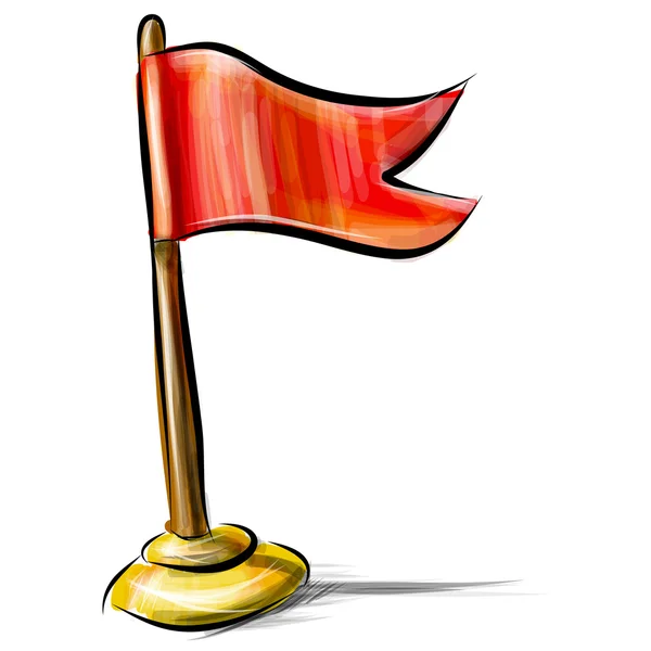 Icona della bandiera. Illustrazione vettoriale schizzo disegno a mano — Vettoriale Stock
