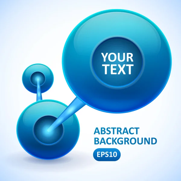Fondo abstracto con bolas azules como burbuja de habla vectorial — Vector de stock