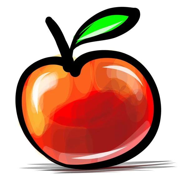 Pomme rouge — Image vectorielle