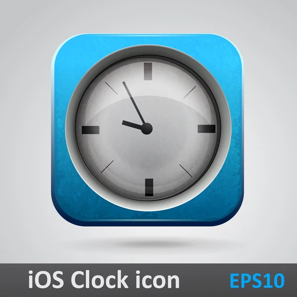 Clock glossy icon — Stock Vector