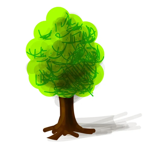 Εικονίδιο καρτούν δέντρο. — Διανυσματικό Αρχείο