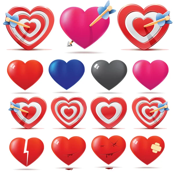 Hearts collection — Stock Vector