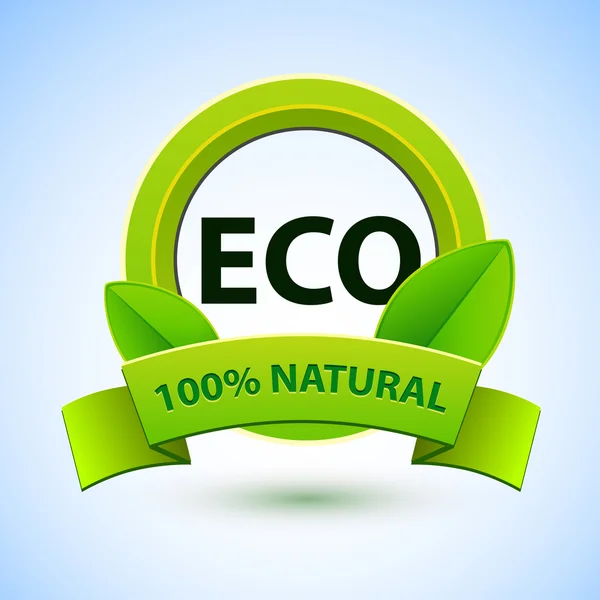 Eco sign with promotion text — Stock Vector