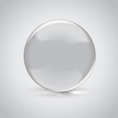 3D boş cam küre. vektör çizim