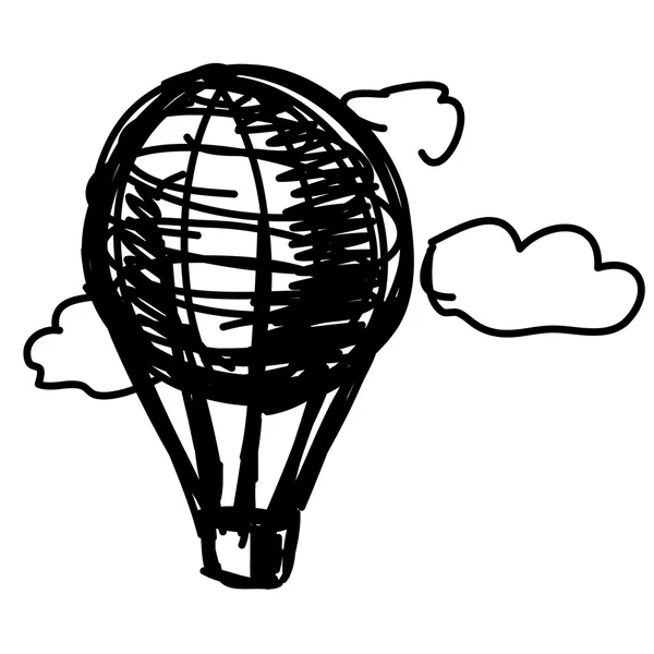 Luftballong på himlen — Stock vektor