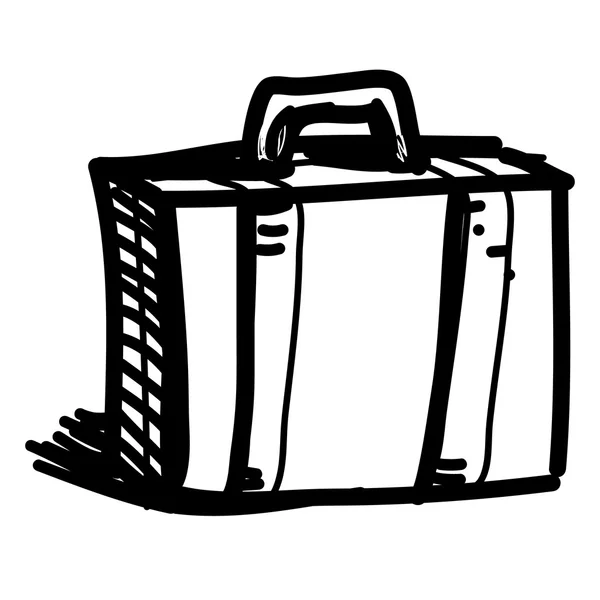 Reis koffer schets vectorillustratie — Stockvector
