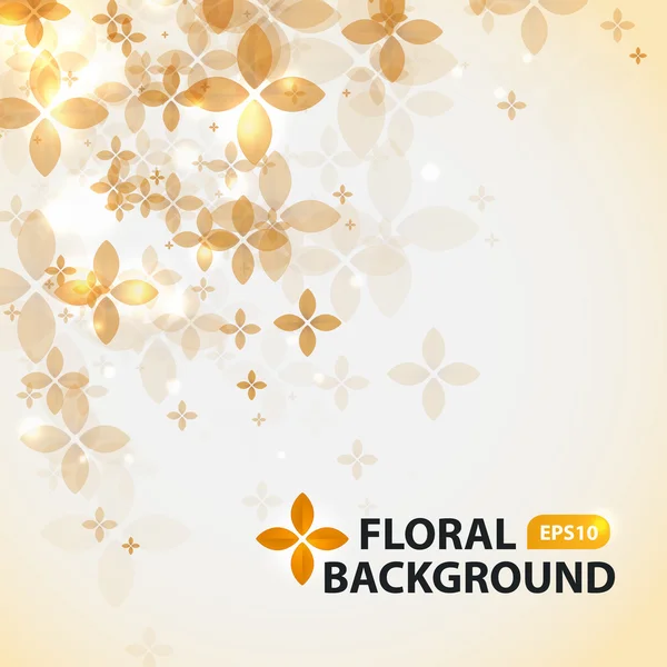 Motif floral transparent sur fond abstrait — Image vectorielle
