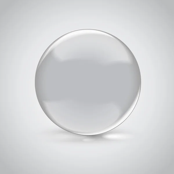 3D empty glass sphere. Vector illustration — Stock Vector