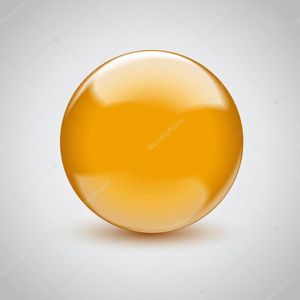 3d empty glass sphere. Vector illustration