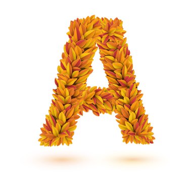 sonbahar sonbahar parlak turuncu yaprak mektup