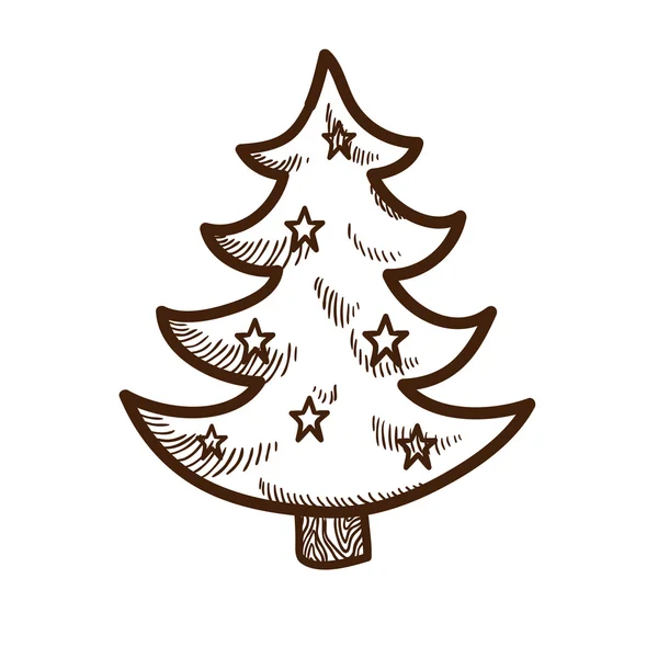 枞树与明星. — 图库矢量图片