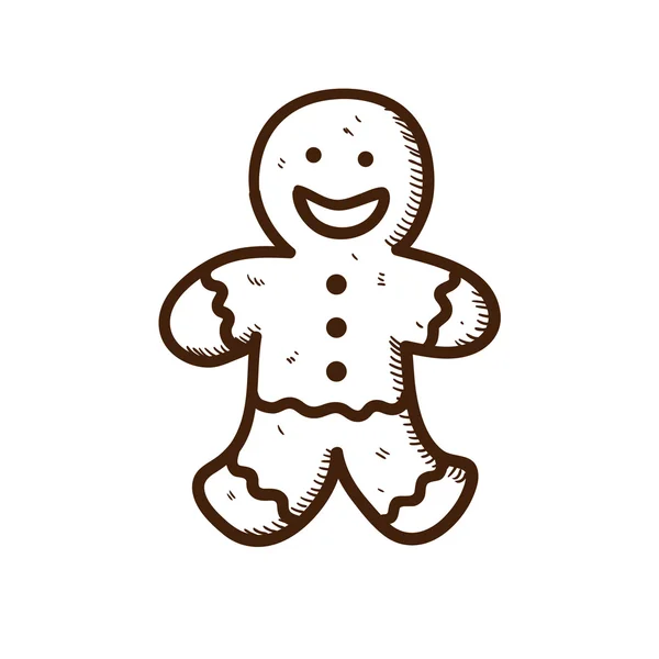 Galleta de jengibre hombre — Vector de stock