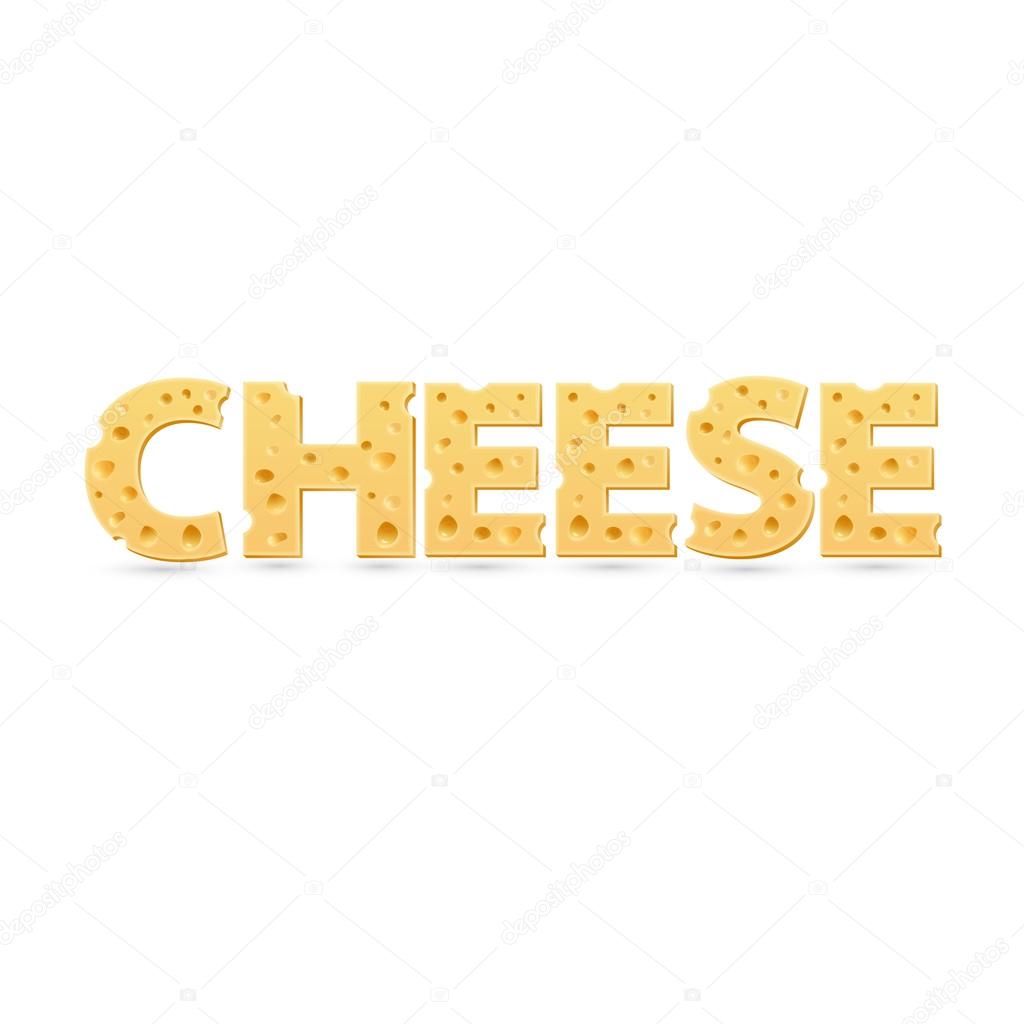 Cheese word of cheese. Stock Vector Image by ©Chuhail 33818599