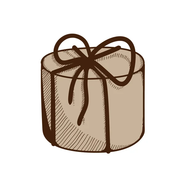 Caja de regalo con cinta y lazo . — Archivo Imágenes Vectoriales