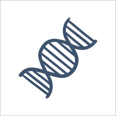 beyaz izole DNA'sı simgesi.