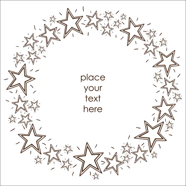 Stars border frame. — Stock Vector