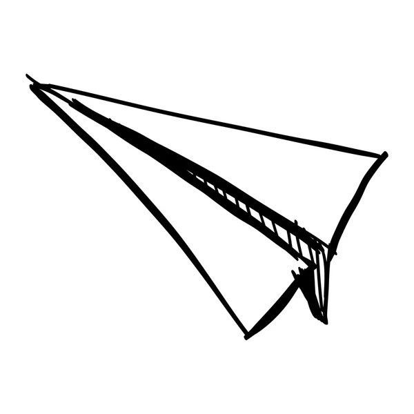 Papierflieger-Ikone isoliert auf Weiß. — Stockvektor