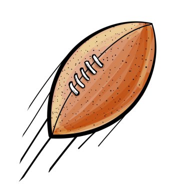Rugby (american football) ball clipart