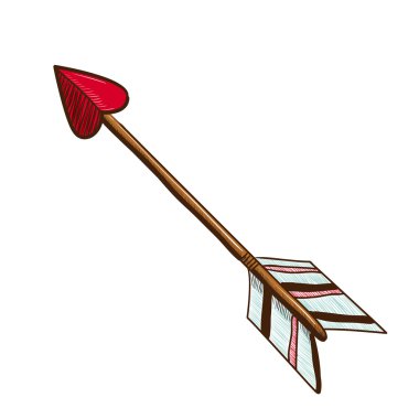 beyaz izole ok seviyorum. Kroki çizim