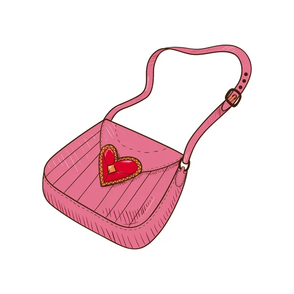 Bolso de mano para mujer aislado en blanco . — Vector de stock