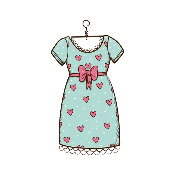 Hübsches Kleid. — Stockvektor