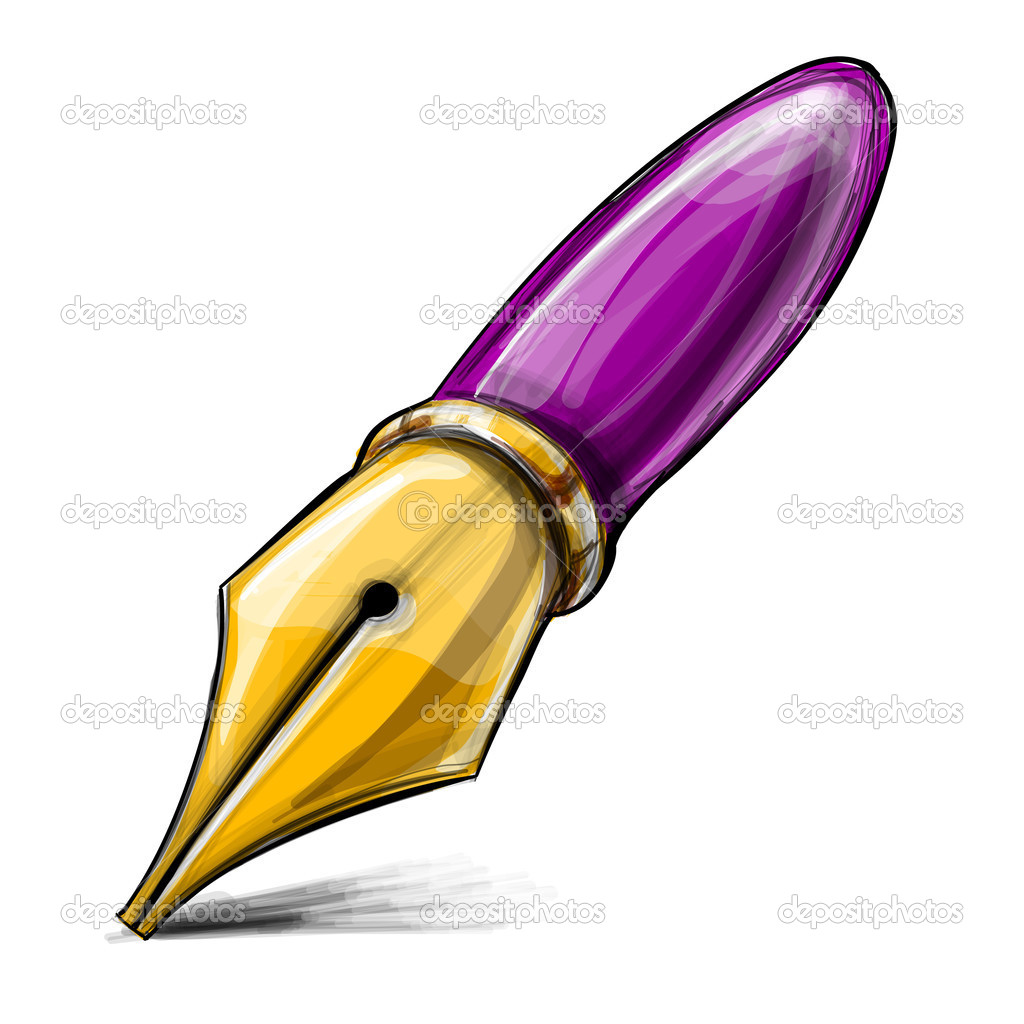 Old fashioned ink pen Stock Vector Image by ©Chuhail #39334047