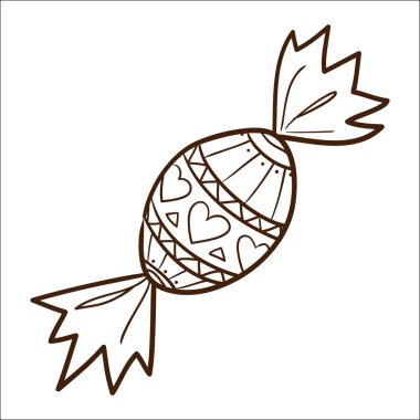 Tatlı şeker üzerine beyaz izole