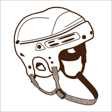 Hockey helm geïsoleerd op wit.