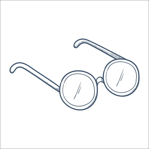 Lunettes isolées sur blanc. — Image vectorielle