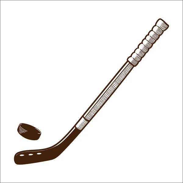 Ice hockey stick isolated on white — Stock Vector