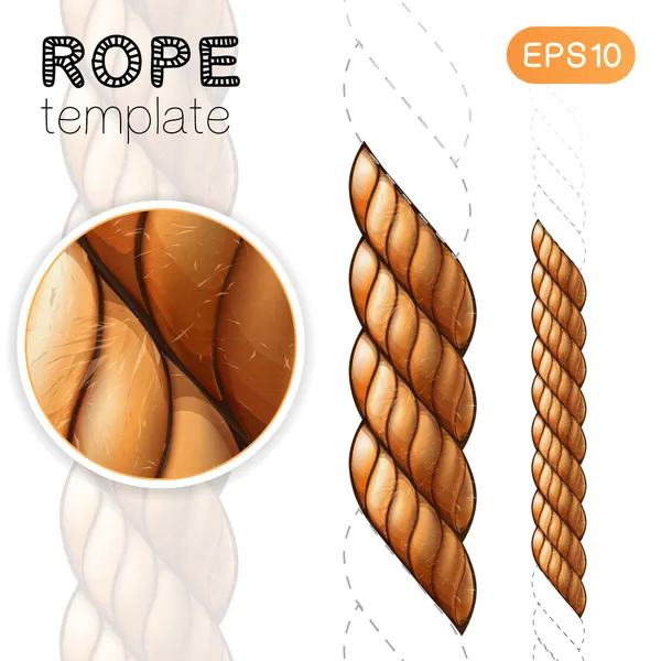 Rope realistic template. — Stock Vector