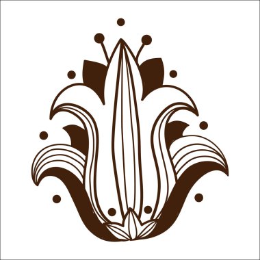 Özet Grafik çiçek üzerinde beyaz izole.