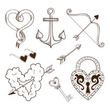 sketch vektör öğeleri koleksiyonu