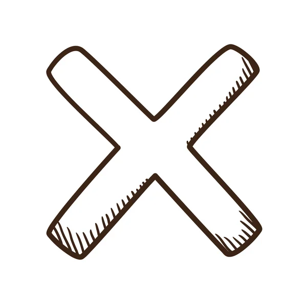 Croix Aucun symbole . — Image vectorielle