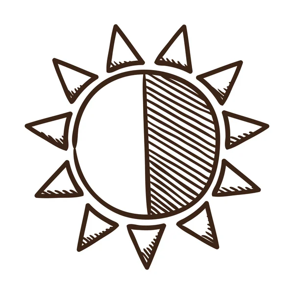 Symbol slunce jas kontrast. — Stockový vektor