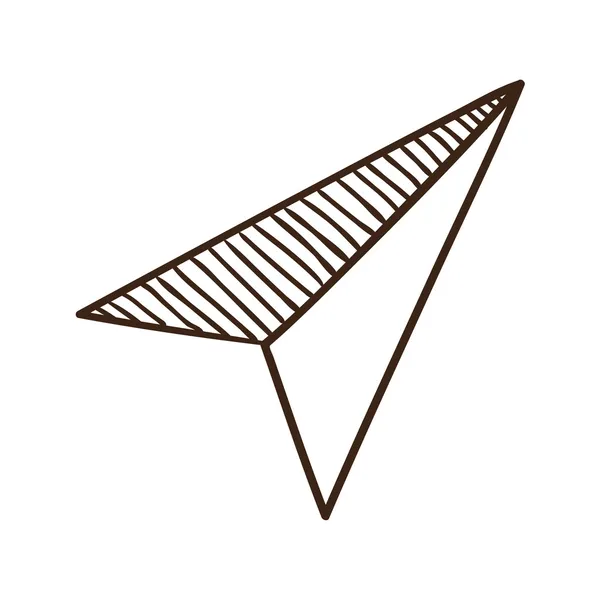 Papierflugzeug-Symbol. — Stockvektor