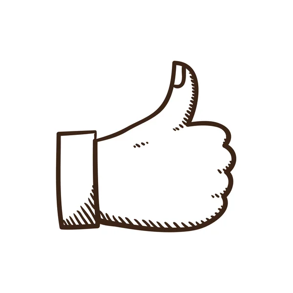 Thumb up like symbol. — Stock Vector