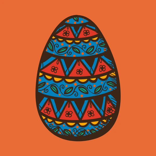 Œuf de Pâques avec motif . — Image vectorielle