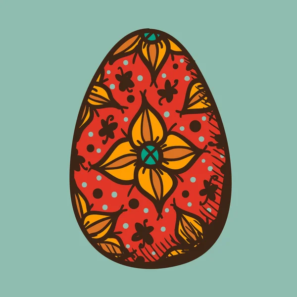 Easter egg with pattern. — Stock Vector