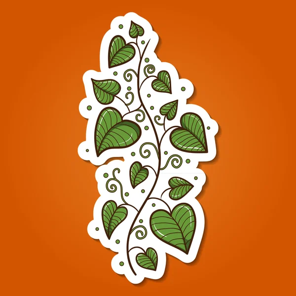 Flor de planta verde . — Vector de stock