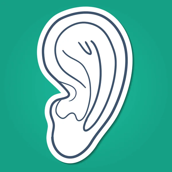 Ear hörsel symbol. — Stock vektor