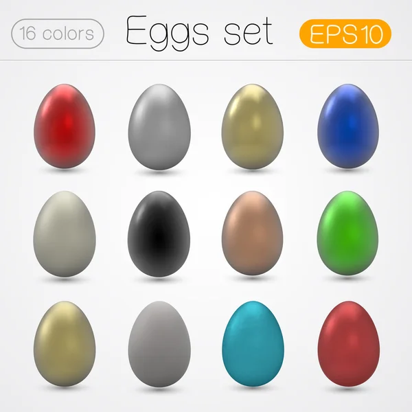 Колекція великодніх яєць . — стоковий вектор
