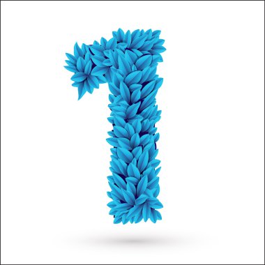 One 1 number. clipart