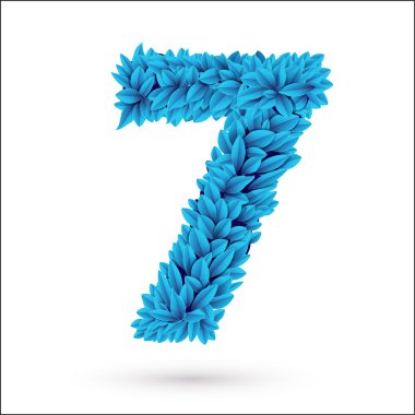 Seven 7 number. clipart