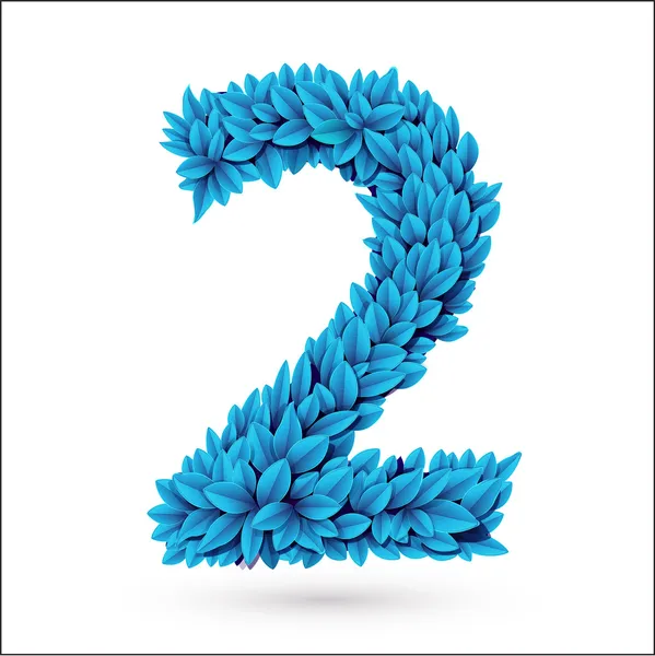 Deux 2 nombre . — Image vectorielle