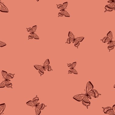 Kelebekler seamless modeli.