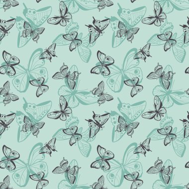 Kelebekler seamless modeli.