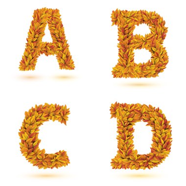 sonbahar harfler toplama.