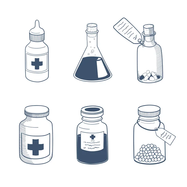 Médicaments collection de médicaments . — Image vectorielle