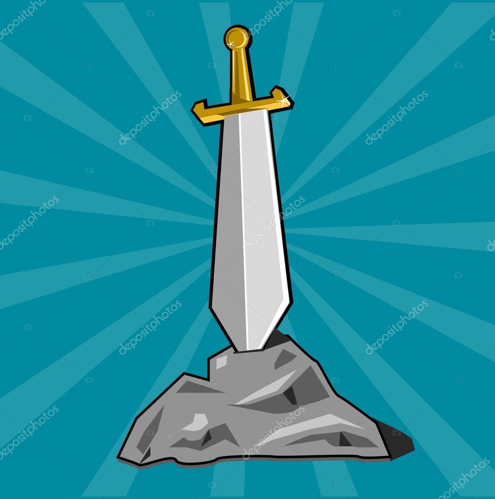 Sword stuck into stone Stock Vector Image by ©Chuhail #48218147